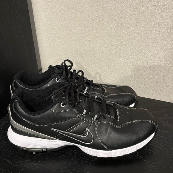 Nike power channel TAC Black Leather Golf Shoessoft Cleats...